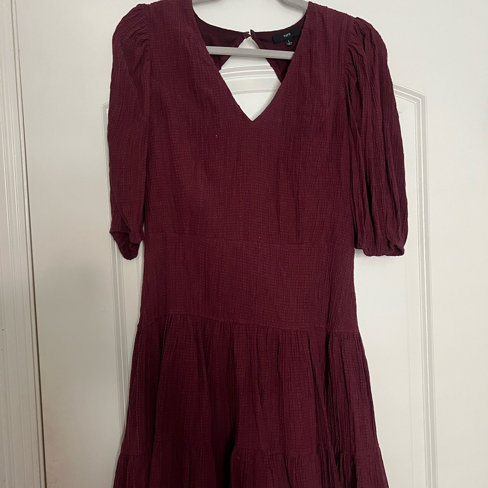 Elegant Burgundy Dress